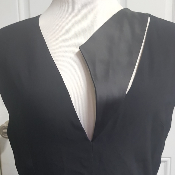 BOUCHRA JARRAR Silk Trim V-Neck Sleeveless Dress 42 - Picture 5 of 16